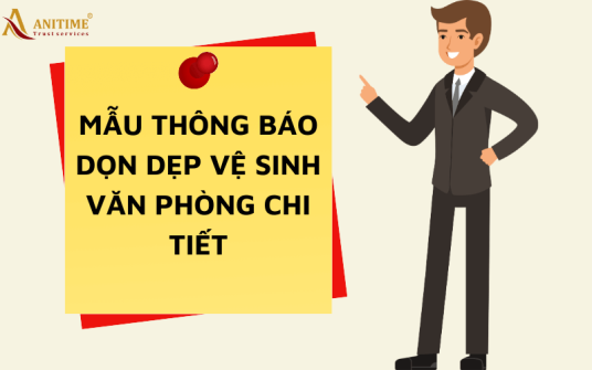 Mẫu thông báo dọn dẹp vệ sinh văn phòng chi tiết cho doanh nghiệp