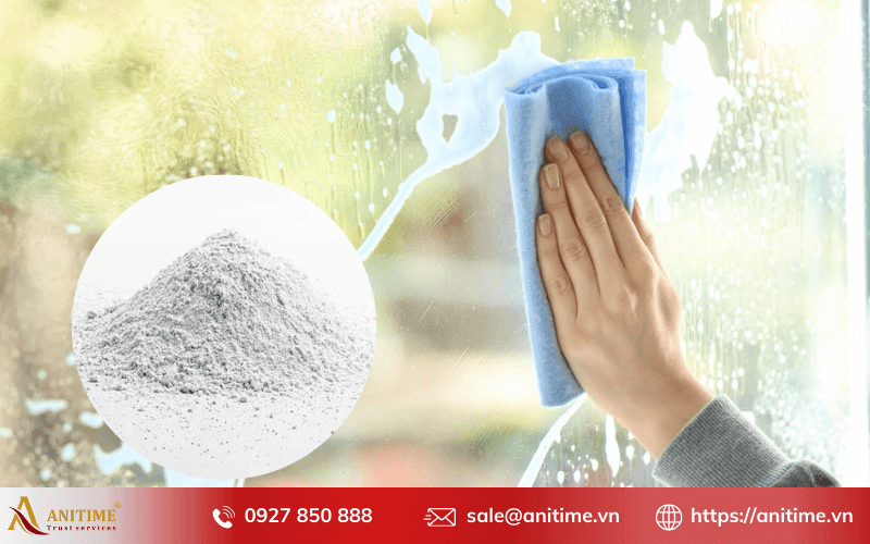 Cách lau sạch kính bằng bằng bột thạch cao