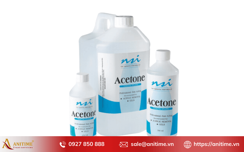 Cách làm sạch keo trên kính bằng dung dịch Axetone (Acetone)