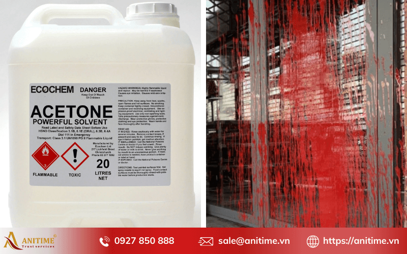 Cách tẩy sơn trên kính bằng Acetone