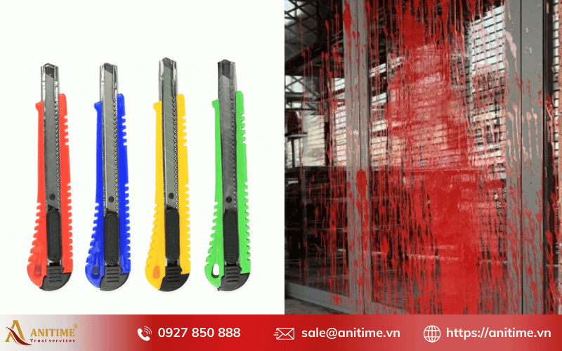 Cách tẩy sơn trên kính bằng dao rọc giấy