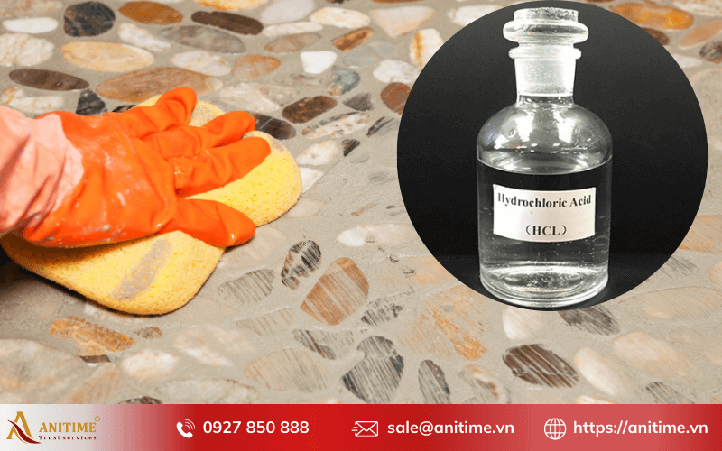 Cách làm sạch xi măng trên nền nhà bằng dung dịch HCL