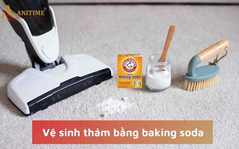 Vệ sinh thảm bằng baking soda
