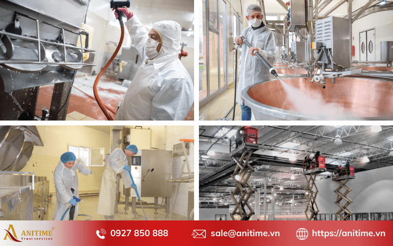 quy trình vệ sinh nhà xưởng thực phẩm chi tiết