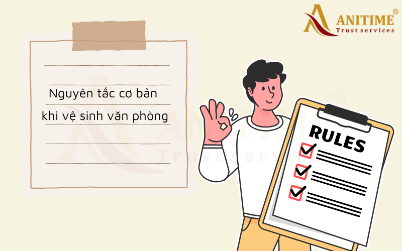 Những nguyên tắc cơ bản khi vệ sinh văn phòng