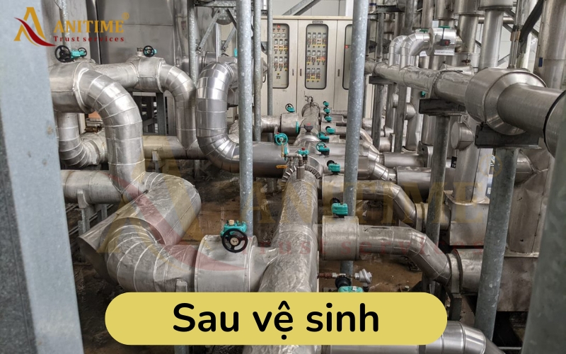sau vệ sinh hệ thống dẫn nước nhà máy Yakult