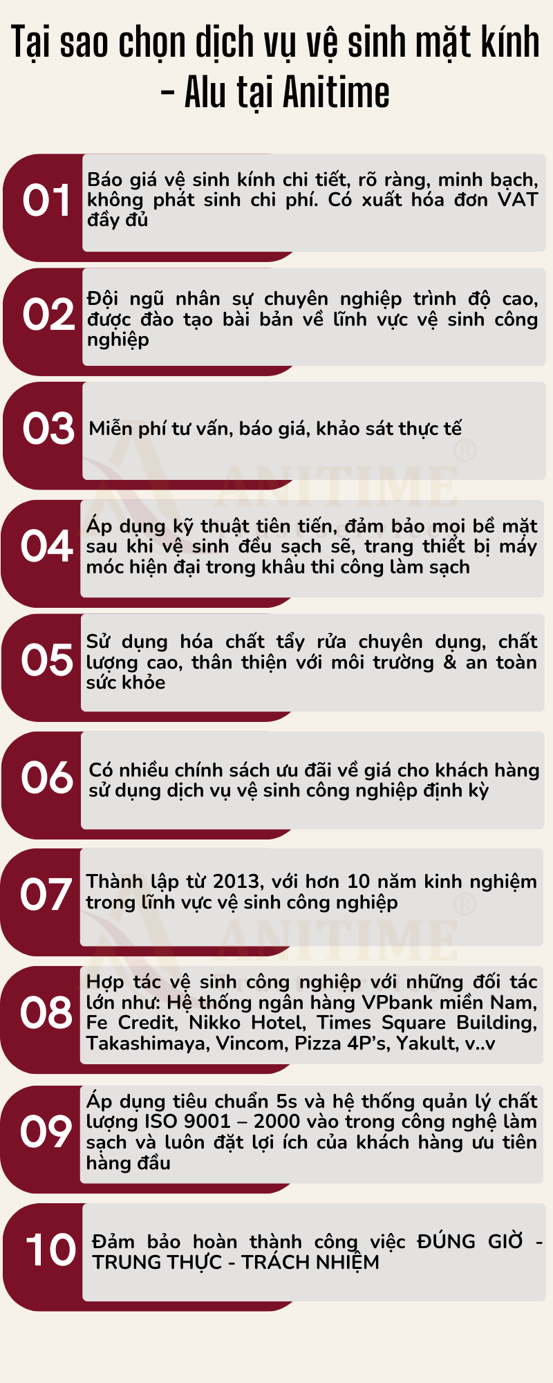 dịch vụ lau kính Anitime